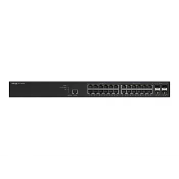Zarządzany przełącznik LANCOM GS-3628XP, 24× porty RJ-45 2,5G, PoE, L2/L3, do montażu w szafie rack 1U