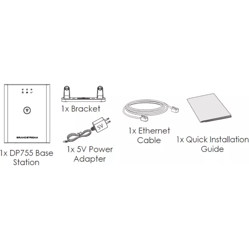 Stacja bazowa DECT Grandstream DP755 Czarna