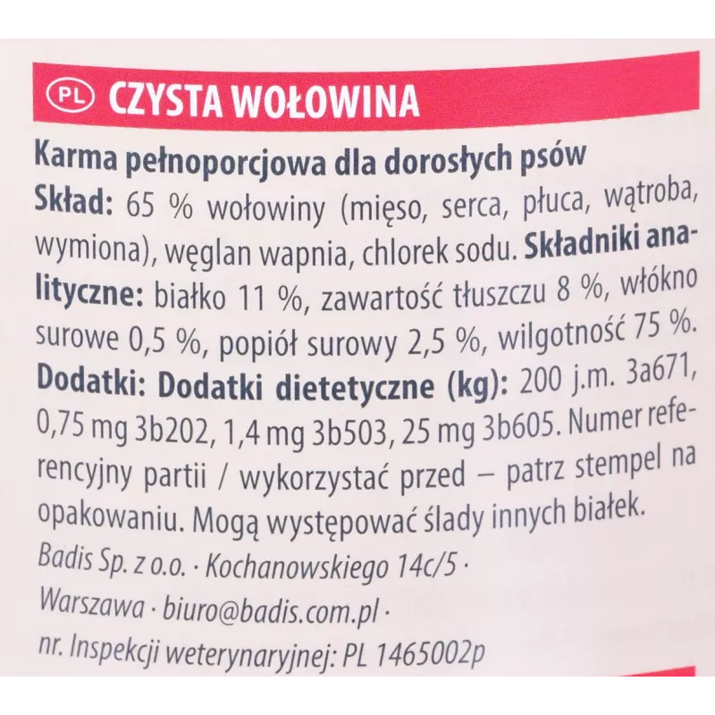 ANIMONDA GranCarno Adult Single Protein Beef - mokra karma dla psów - 800g