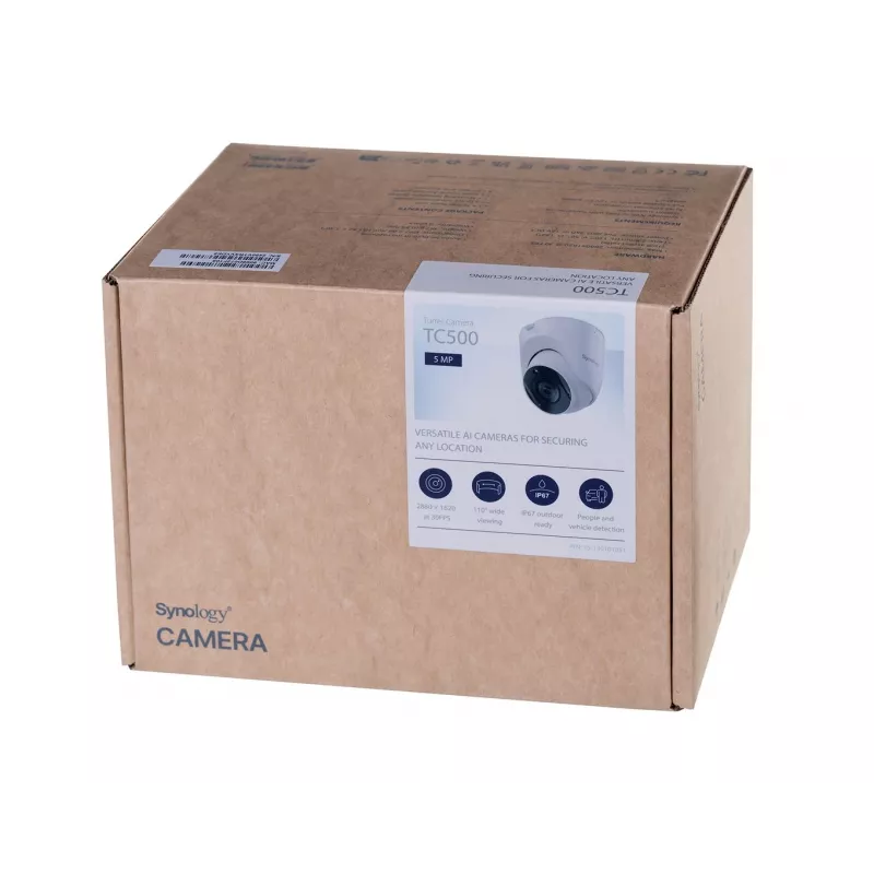 Kamera bezpieczeństwa Synology TC500, obrotowa kamera IP, do użytku wewnątrz i na zewnątrz, 2880 x 1620 pikseli, sufit