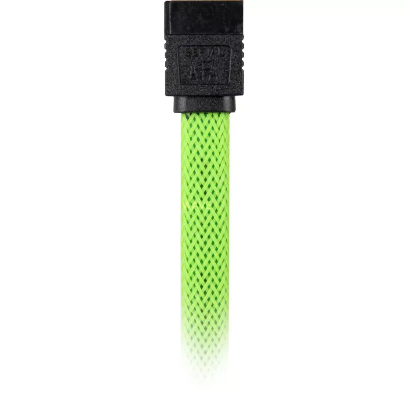 Kabel SATA Sharkoon SATA 3 0,45 m 7-pin czarny zielony