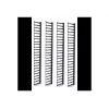 APC NetShelter kabel Management, Pionowy organizer kabli, do szaf sieciowych NetShelter SX 48U, zestaw 4 szt., 250 x 2045 x 170 mm