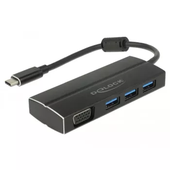 Stacja dokująca do laptopa DeLOCK 63932 USB 3.2 Gen 1 Type-C czarna