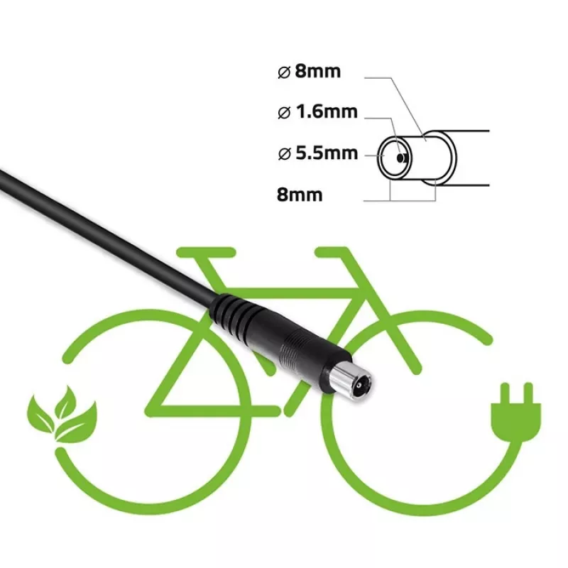 Ładowarka szybka Qoltec do hulajnogi/roweru elektrycznego XIAOMI 36V | 42V | 2A | 8.0*8.0mm+pin | wodoodporna + kabel zasilający