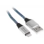 Kabel Lightning Tracer TRAKBK46269 1m Czarny Niebieski Srebrny