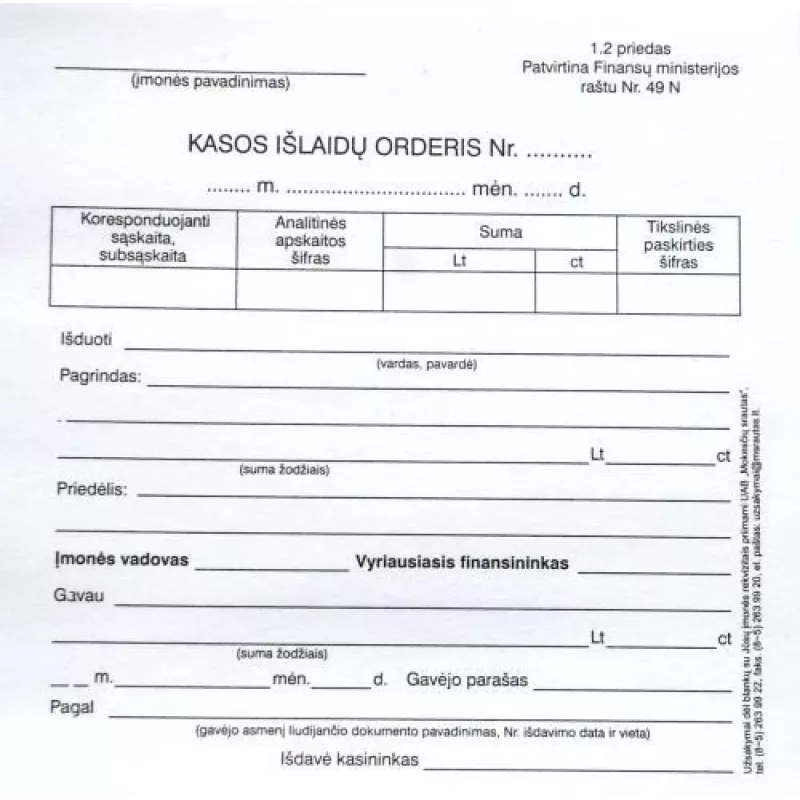Nakazy wypłaty gotówki, A6 (100) 0720-034