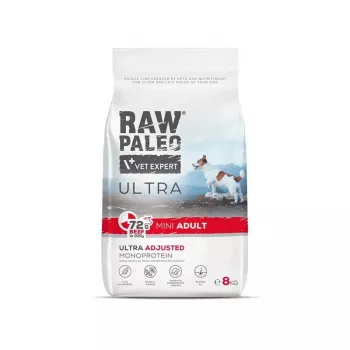VET EXPERT RAW PALEO Ultra Mini Adult Beef - sucha karma dla psów - 8 kg