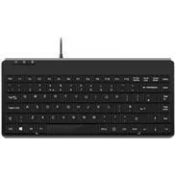 Perixx PERIBOARD-409 P, DE, Mini klawiatura PS/2, 2 huby, czarna (PERIBOARD-409 P)