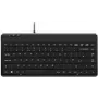 Perixx PERIBOARD-409 P, DE, Mini klawiatura PS/2, 2 huby, czarna (PERIBOARD-409 P)