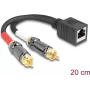 Kabel audio DeLOCK 0,2 m RJ-45 2 x RCA czarny