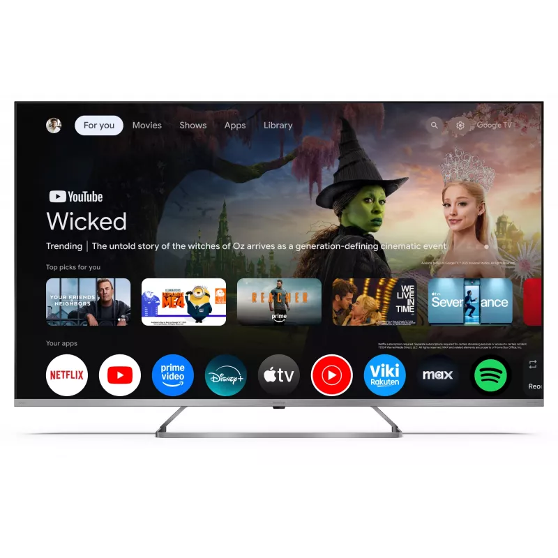 Telewizor Sharp 4K QLED MiniLED | 50JP7265E | 50 cali | Smart TV | Google TV | UHD | Srebrny