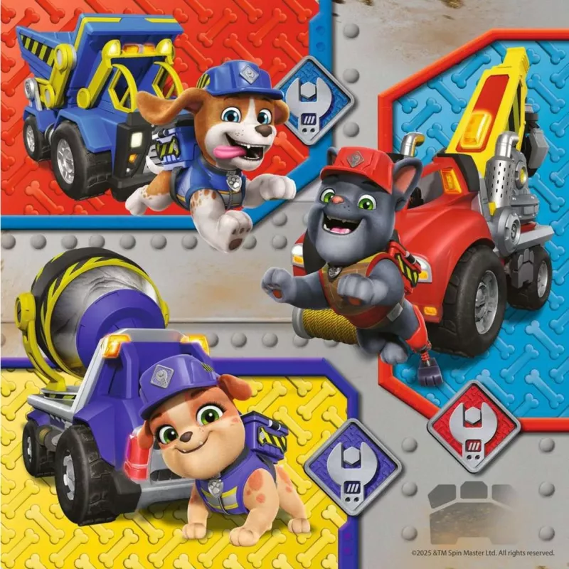 Zestaw puzzli dla dzieci Ravensburger Rubble & Crew pojazdy robocze — 3 puzzle × 49 elementów