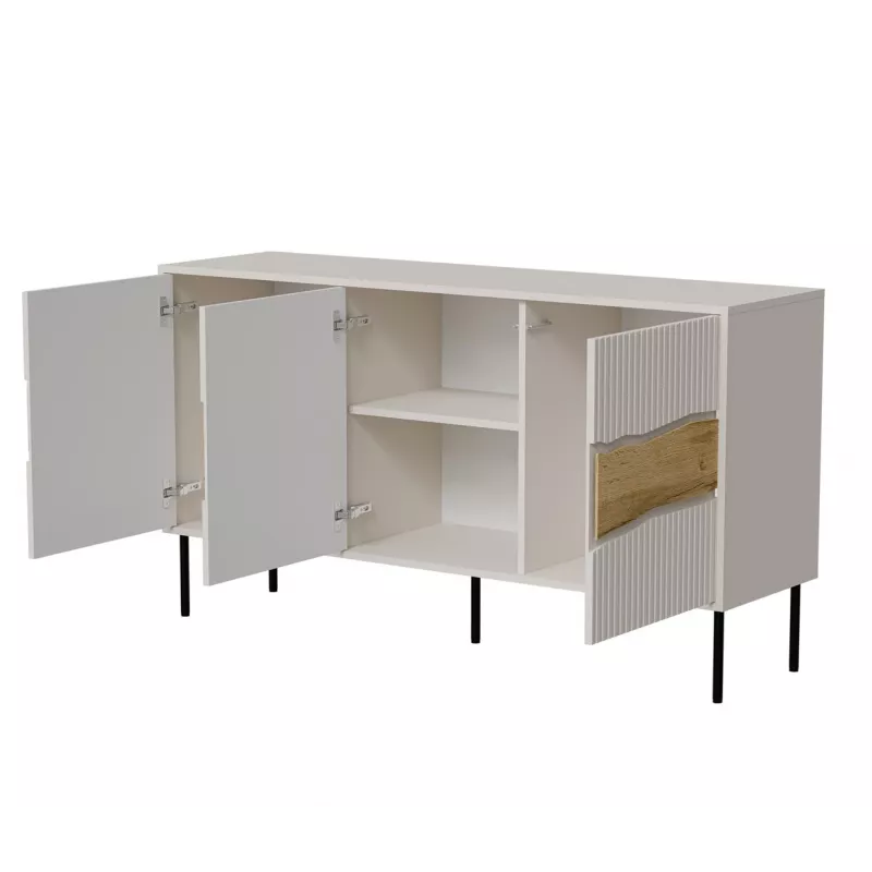 Komoda Cama Meble INSERTO 3D 143,5×40×80 cm — wykończenie kaszmir z LED