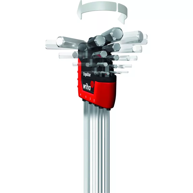 Wiha 369R L-shaped hex key set Metric 9 szt.