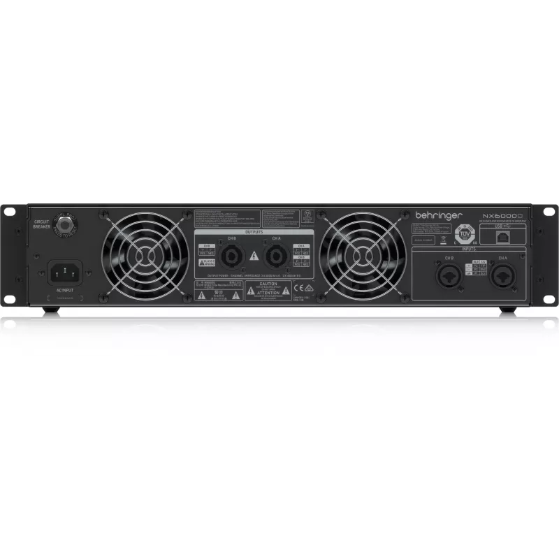 Behringer NX6000D wzmacniacz audio 2.0 kanały Domowy Czarny