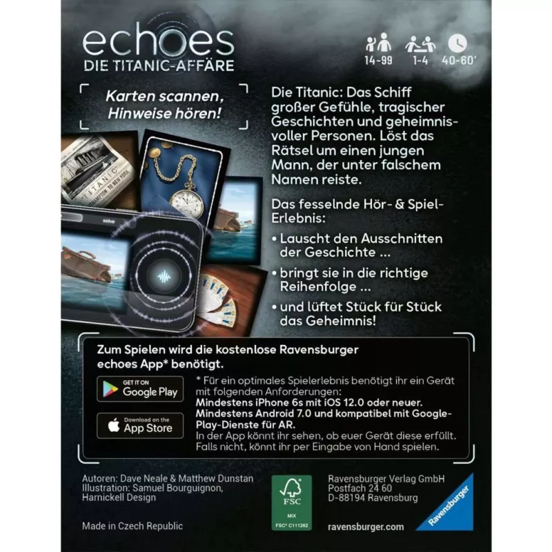 echoes Die Titanic Affair, gra rodzinna