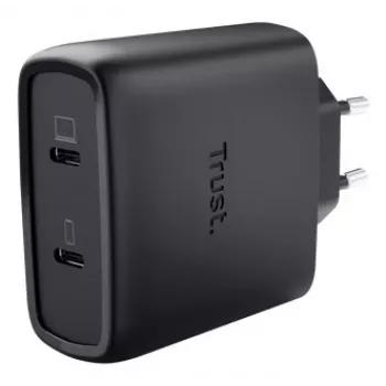 Ładowarka Trust Maxo 65W 2-portowa USB-C GaN szybkie ładowanie czarna