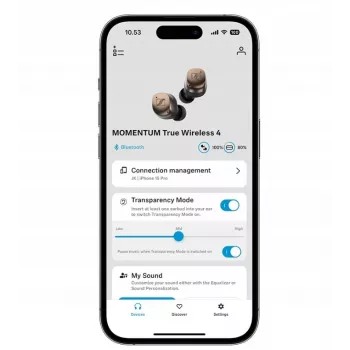 SENNHEISER Momentum MTW4 Bezprzewodowe douszne słuchawki sportowe Bluetooth z redukcją szumów - białe i srebrne