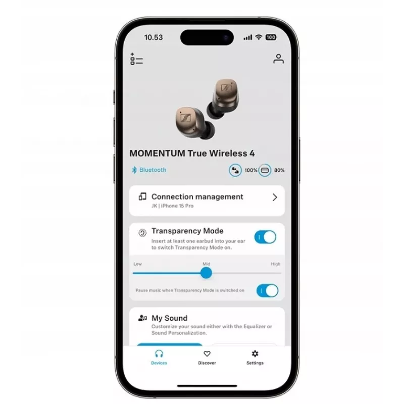 SENNHEISER Momentum MTW4 Bezprzewodowe douszne słuchawki sportowe Bluetooth z redukcją szumów - białe i srebrne