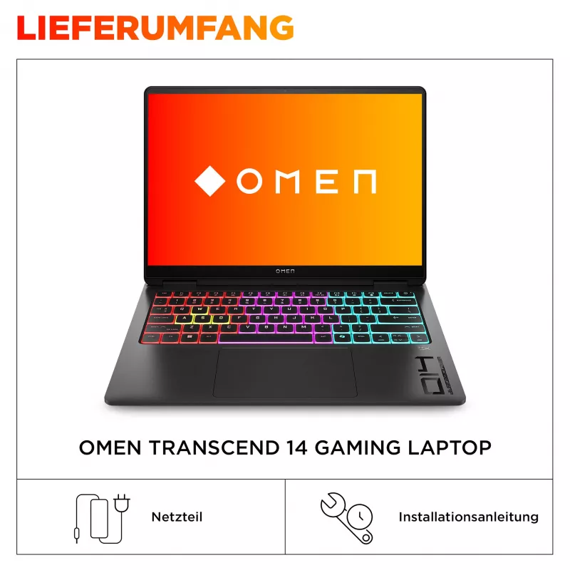 HP OMEN Transcend 14-fb1097ng Notebook do gier 35,6 cm (14) - układ klawiatury może być niemiecki