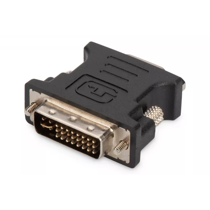 Adapter DVI Assmann. DVI(24+5) - HD15 M/F. DVI-I dual link. czarny (AK-320504-000-S)