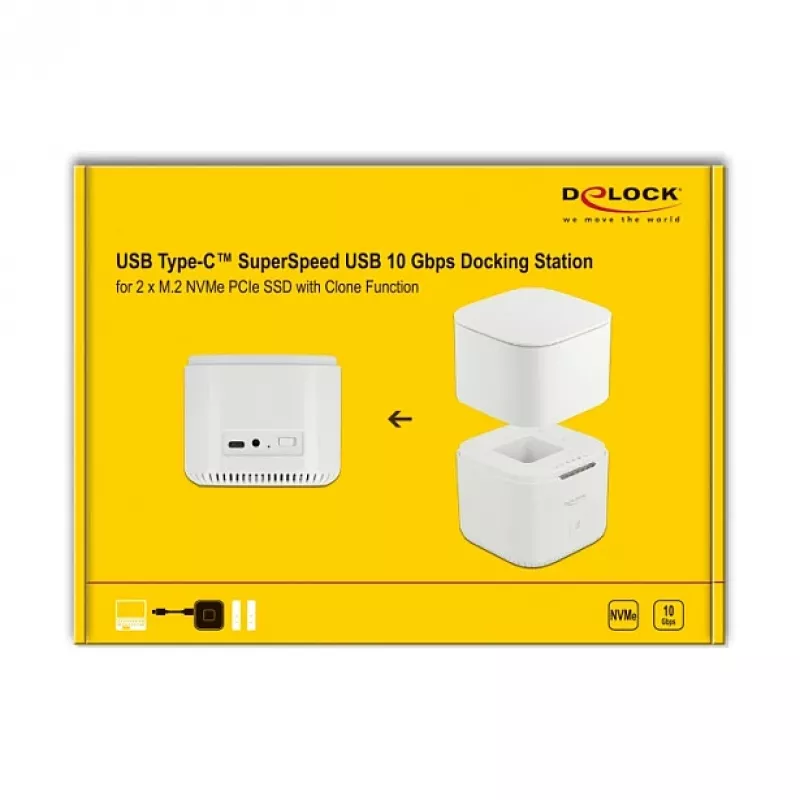 Obudowa SSD DeLOCK 63331 Biała M.2