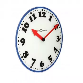 Zegar ścienny NeXtime 8151 Boy, Ø43 cm, biały/niebieski/czarny/czerwony