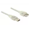 Kabel USB DeLOCK 83881 USB 2.0 1 m USB A przezroczysty