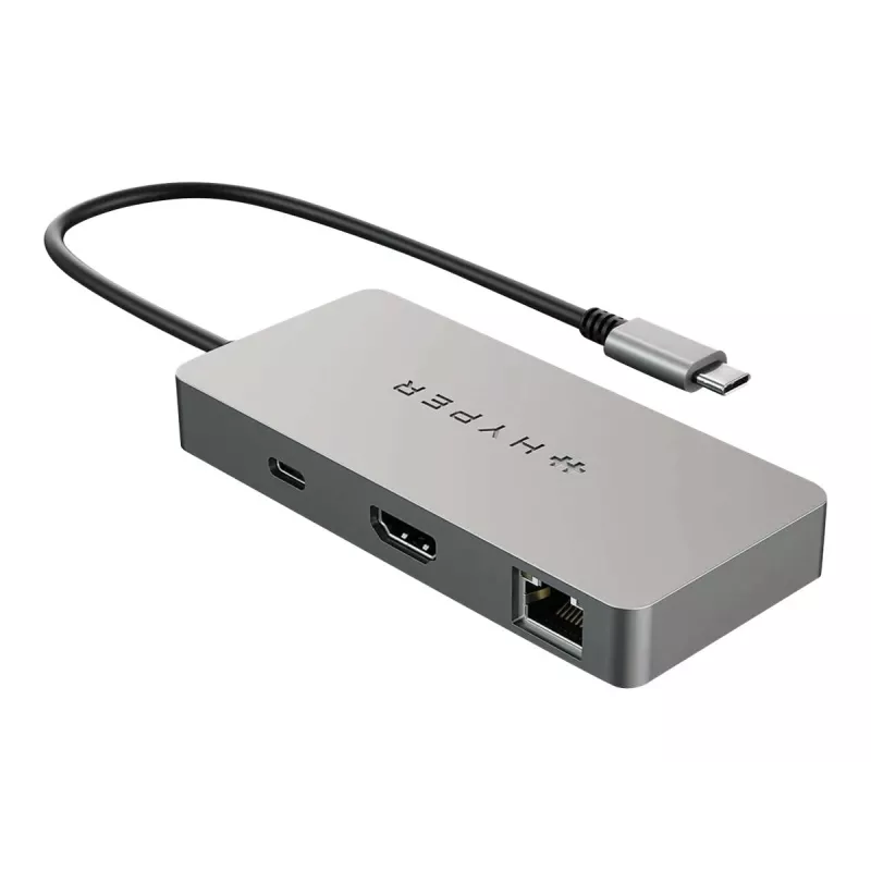 Koncentrator interfejsów HYPER HDMB2 USB 3.2 Gen 1 (3.1 Gen 1) Type-C 5000 Mbit/s Stal nierdzewna