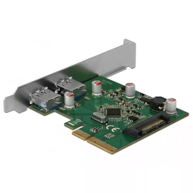 Karta Delock PCI Express x4 do 2 x zewnętrznych USB 3.1 Gen 2 Type-A (90298)