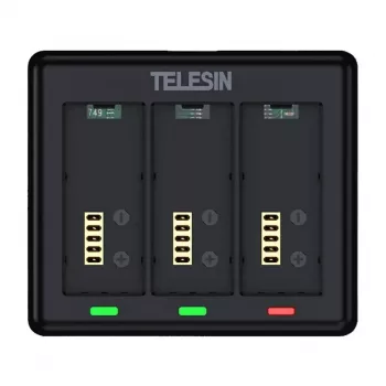 Ładowarka do 3 akumulatorów Telesin S0-BCG-12-TGP do GoPro HERO 13 — ładowarka USB z 3 gniazdami