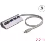 USB hub DELOCK 3‑port 5 Gbps z czytnikiem kart SD i microSD oraz złączem USB‑C