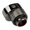 Adapter BitsPower X-Cross G1/4 cala męski na G1/4 cala żeński, przesunięcie 5 mm, błyszcząca czerń