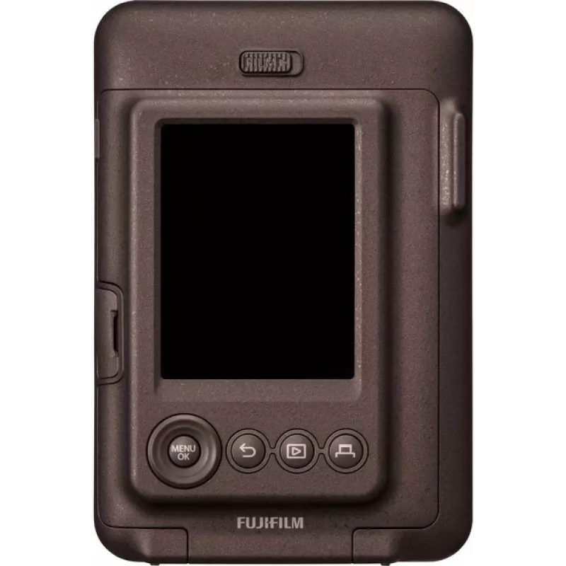 Natychmiastowy aparat fotograficzny Fujifilm Instax mini LiPlay — 1/5 cala 2560×1920 CMOS, wydruki 86×54 mm, 2.7 cala TFT, brązowy