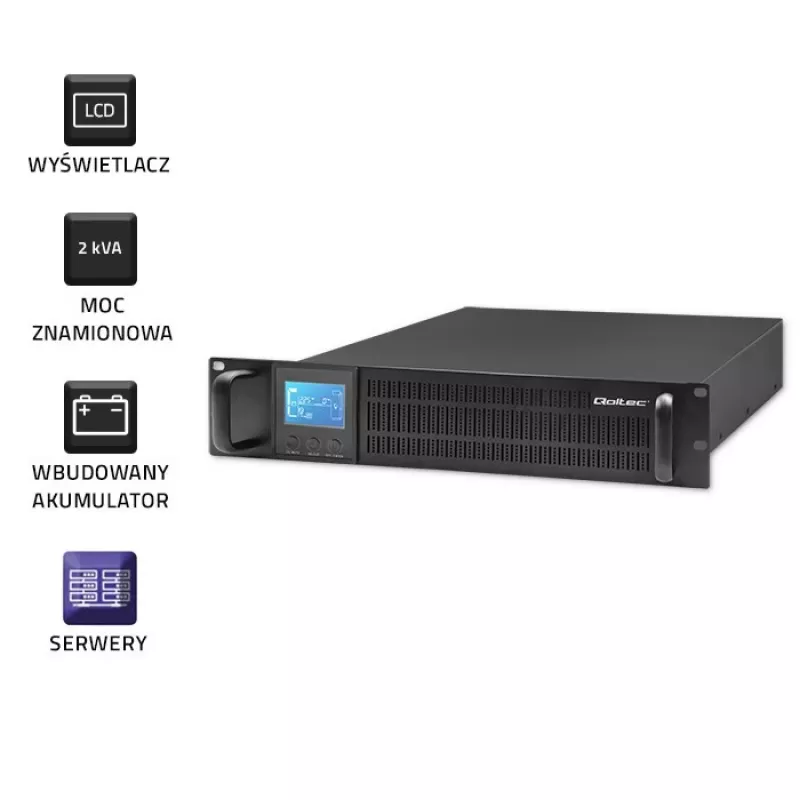 UPS QOLTEC 53946 Line Interactive 2 kVA zasilacz bezprzerwowy