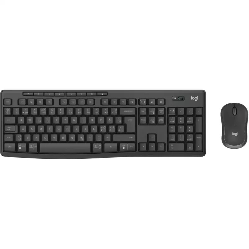 Logitech MK370 Combo for Business Klawiatura Mysz w zestawie Biurowa RF Wireless + Bluetooth QWERTY Nordycki Grafitowy