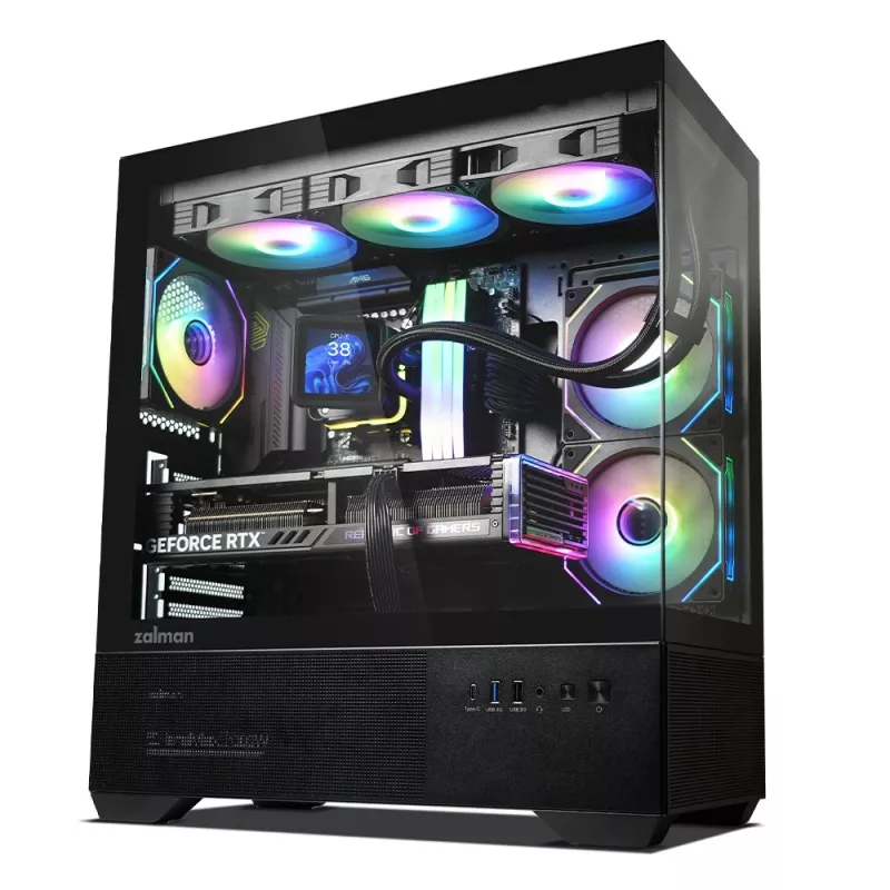 Obudowa PC CHRONIX V2 Mid Tower ARGB wentylator x3 czarna