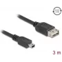 Kabel USB DeLOCK 81526 3m Mini-USB B USB A Czarny USB 2.0