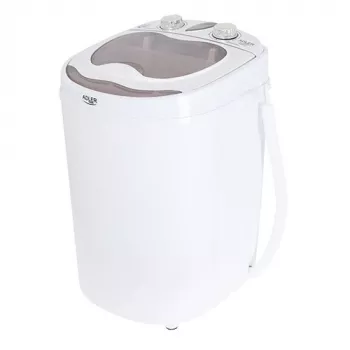 Pralnica ładowana od góry Adler AD 8055, przenośna, pojemność 3 kg, kremowa, sterowanie pokrętłem, 150 W
