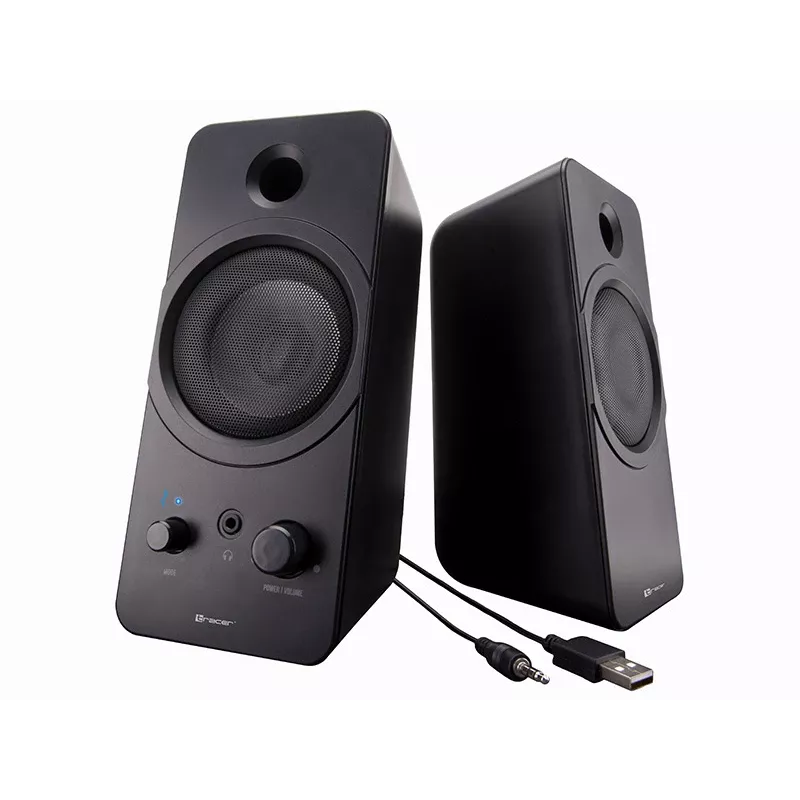 Desktop 2.0 TRACER Mark Loudspeaker 12 W, zasilanie USB, Bluetooth, 2-drożny, 2 przetworniki, czarny