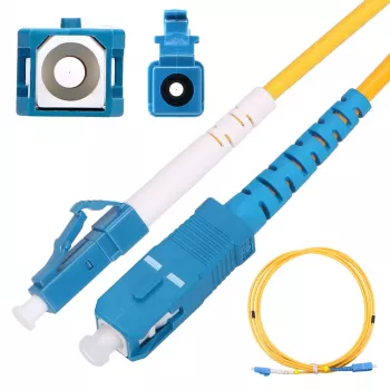 Extralink patchcord światłowodowy LC/UPC na SC/UPC, jednomodowy G.652D, simplex, płaszcz 3 mm, 2 m