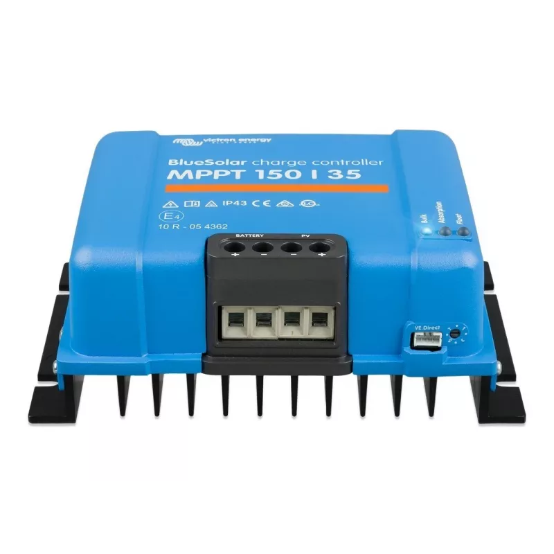 Kontroler ładowania słonecznego MPPT BlueSolar 150/35 — wejście PV 150 V, prąd ładowania 35 A