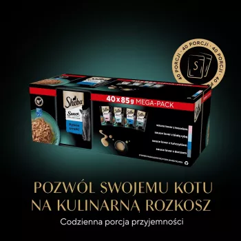SHEBA Sauce Collection Fish flavors collection - mokra karma dla kota - 40x85 g