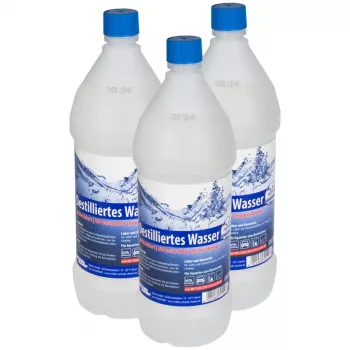 Woda destylowana (DIN 13060, DIN 43530 & EN 285) - 3x 1 L