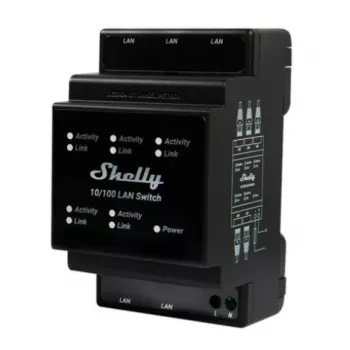 Inteligentny przełącznik Shelly LAN Switch Czarny AC 110-240V 1W
