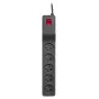 Przedłużacz Lestar 3 m wewnętrzny czarny z włącznikiem/wyłącznikiem i lampką kontrolną, 230 V AC, 10 A