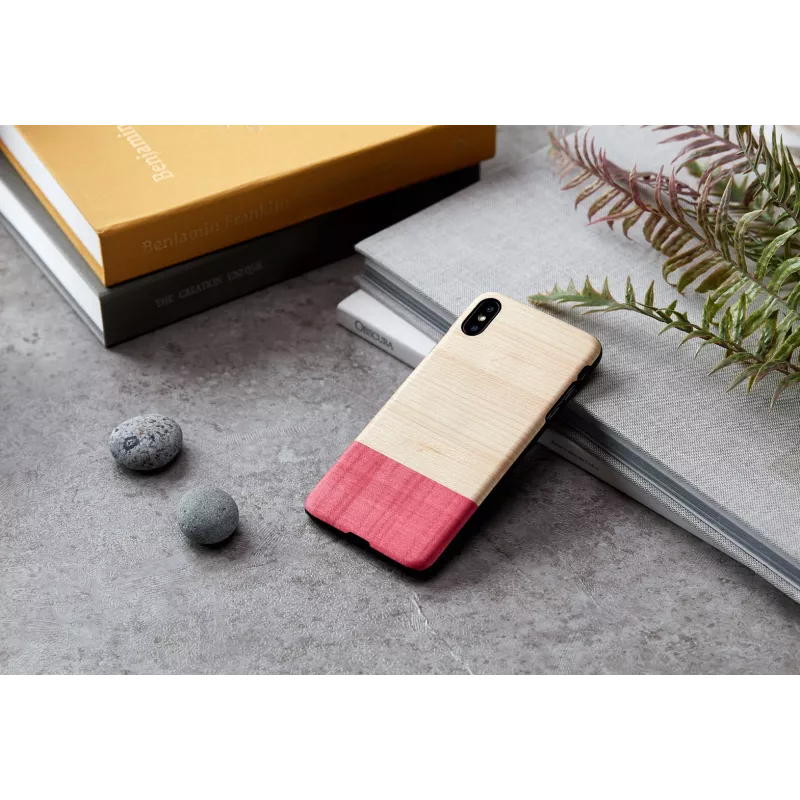 etui na smartfona man and wood dla iPhone XS Max — biały miss match