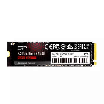M.2 NVMe SSD Silicon Power UD90 1 TB PCIe 4.0, odczyt 4800 MB/s, zapis 4200 MB/s, 3D NAND, NVMe 1.4