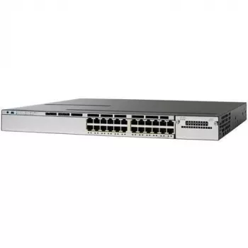 Przełącznik sieciowy Cisco Catalyst WS-C3850-24U-S-RFB — zarządzany L2/L3, 24x Gigabit PoE RJ-45, 1U, stal nierdzewna