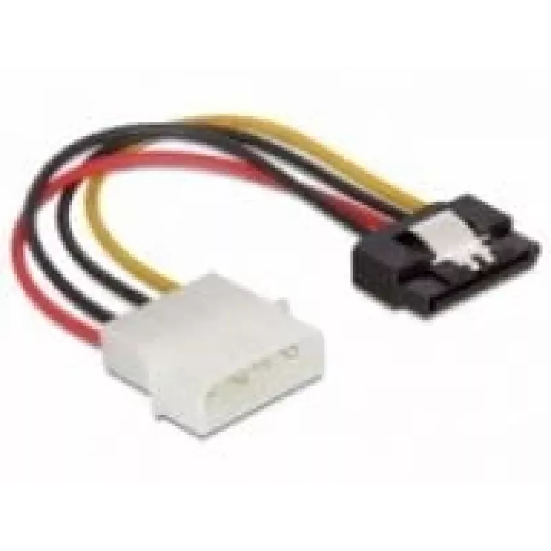 Kabel SATA HDD DeLOCK 60120 4-pin męski z metalowym klipsem prosty 0,12 m